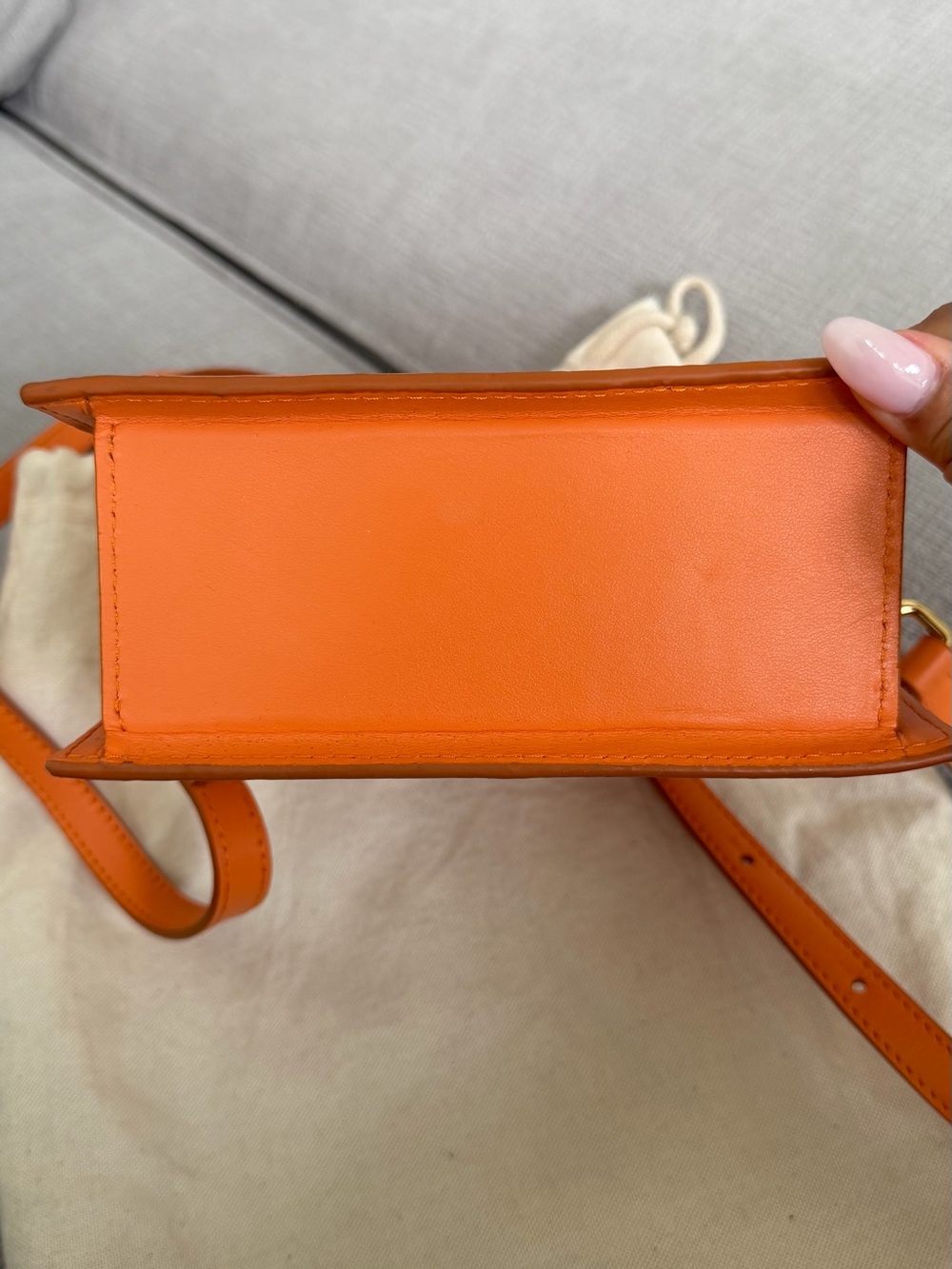Jacquemus le chiquito noeud Orange bag - Picture 5 of 7